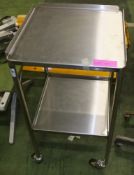 Medical Dressing Table with metal Shelfs