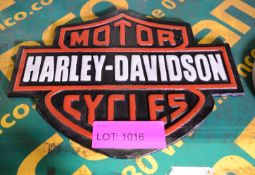 Harley-Davidson Cast Sign.