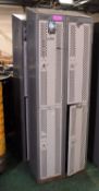 2x Double Steel Lockers W 610 x D 300 x H 1780mm.