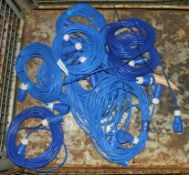 10x Tent Cables 15m x16A - Blue