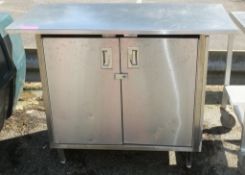 Stainless Steel Worktop with Cupboard