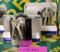 2x New Abloy 362 High Security Padlocks with 2 keys each.