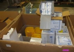 Medical Supplies - Support Bandages, IV Bags, Sharpak Bins