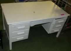 Satin White Office Desk L1370 x W790 x H750mm