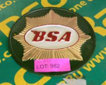 BSA Cast Sign 240mm.