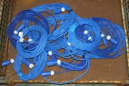 10x Tent Cables 15m x16A - Blue