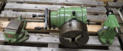 Mecatenice DSU 4175 Chuck Head, Stop End & Abwood Industrial Vice,