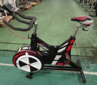 Watt Bike Class: SA Exercise Bike, Complete With Digital Console, Adjustable Seat & Handle Bars.