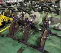 3x Instyle Aerobike V900 Exercise/Spin Bike, Adjustable Seat & Handle Bars.