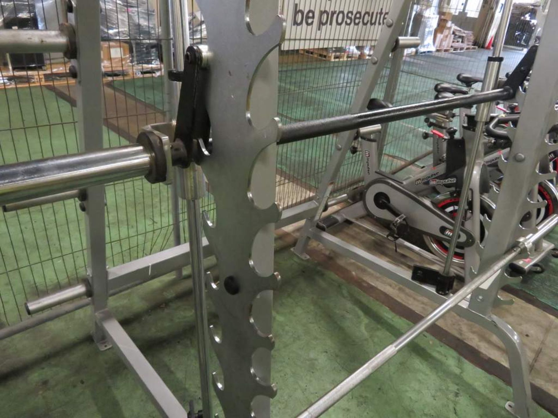 Life Fitness Smith Machine/Rack, Complete With Barbell. - Image 4 of 6