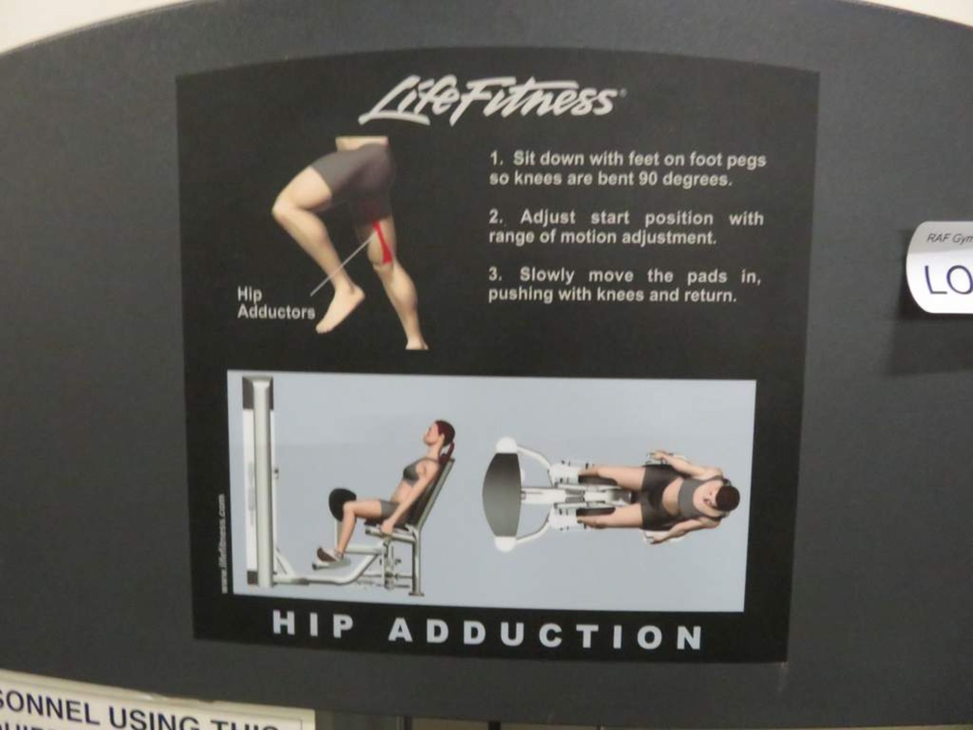 Life Fitness Class: S Hip Adduction Exercise Machine. - Image 6 of 6