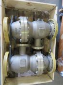 PAIR OF UNUSED NICKEL ALU BRONZE AUTOMATIC VARIABLE BY-PASS CHECK VALVES