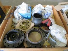 VARIOUS PIPE FLANGES, TAPER FIXINGS, T-JUNCTIONS ETC