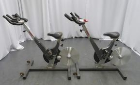 2x Keiser M3 Spinning Bike, Complete With Digital Console (damaged) & Adjustable Seat.