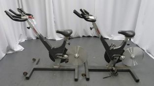 2x Keiser M3 Spinning Bike, Complete With Digital Console (damaged) & Adjustable Seat.