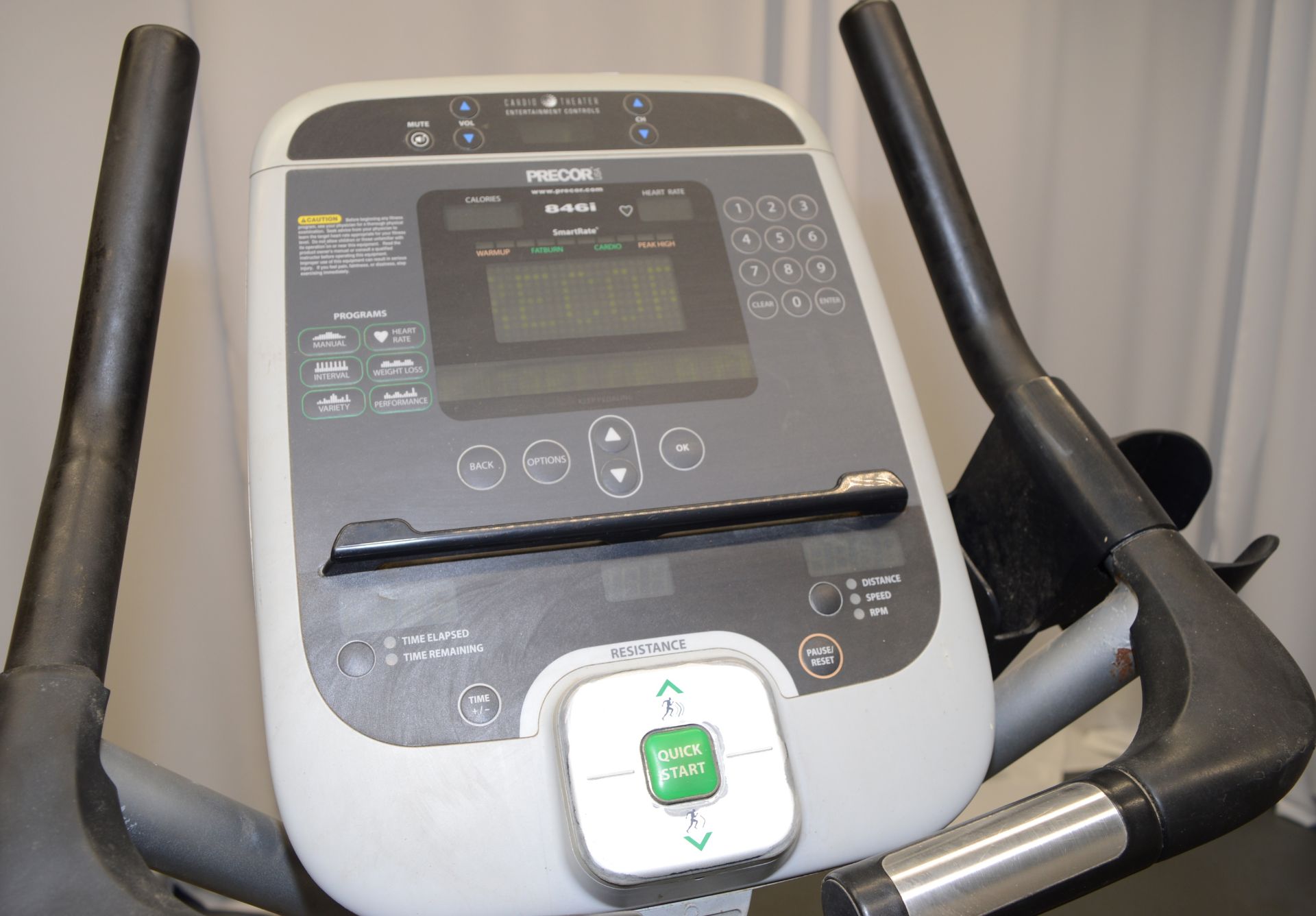 Precor, Model: 846i, Upright Exercise Bike, LED Display Console, Self Powered. - Image 2 of 6