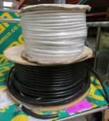 Spool of aerial cable & spool of standard electrical cable