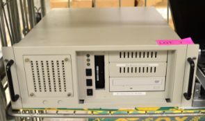 Rack Mountable HP TFT7600Monitor with keyboard assembly, 19" rack disk drive unit