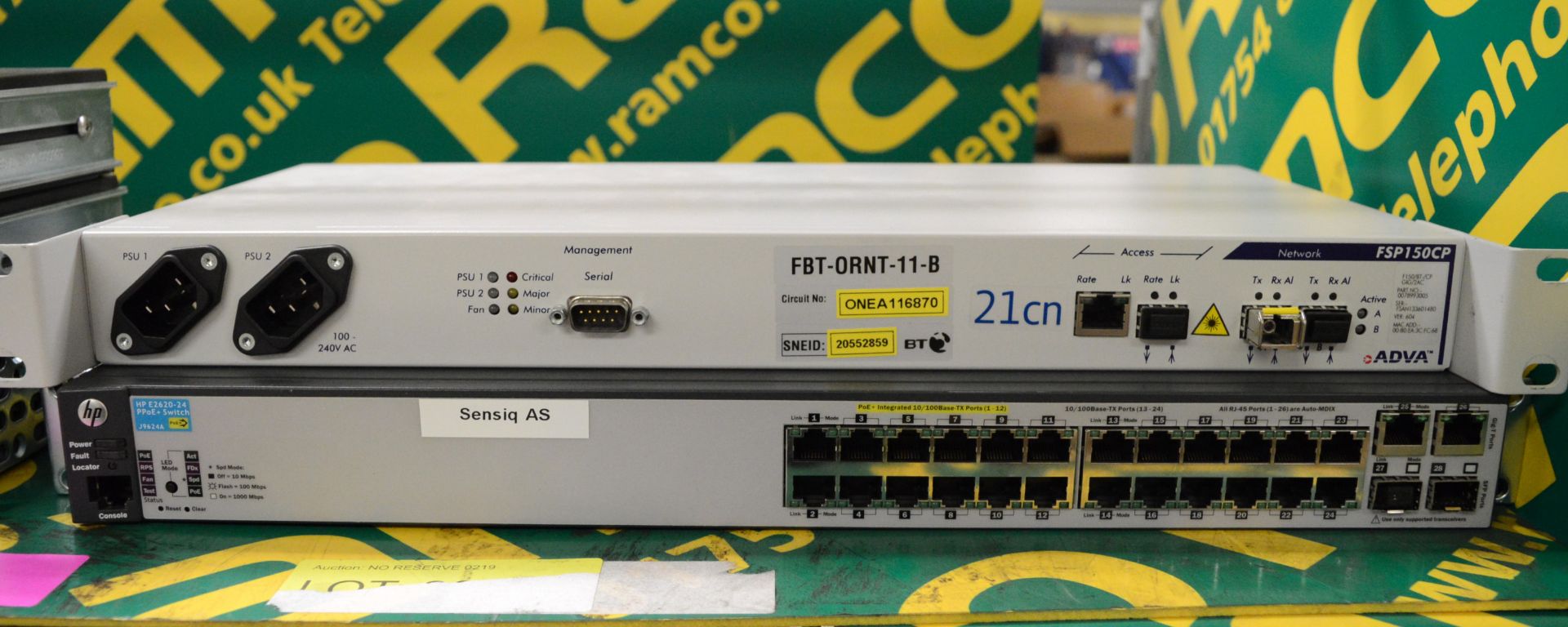 Network Hubs - Cisco Systems Catalyst 2950, Adva FSP150CP, HP E2620-24 PPoE Switch, 2x HP - Image 3 of 5