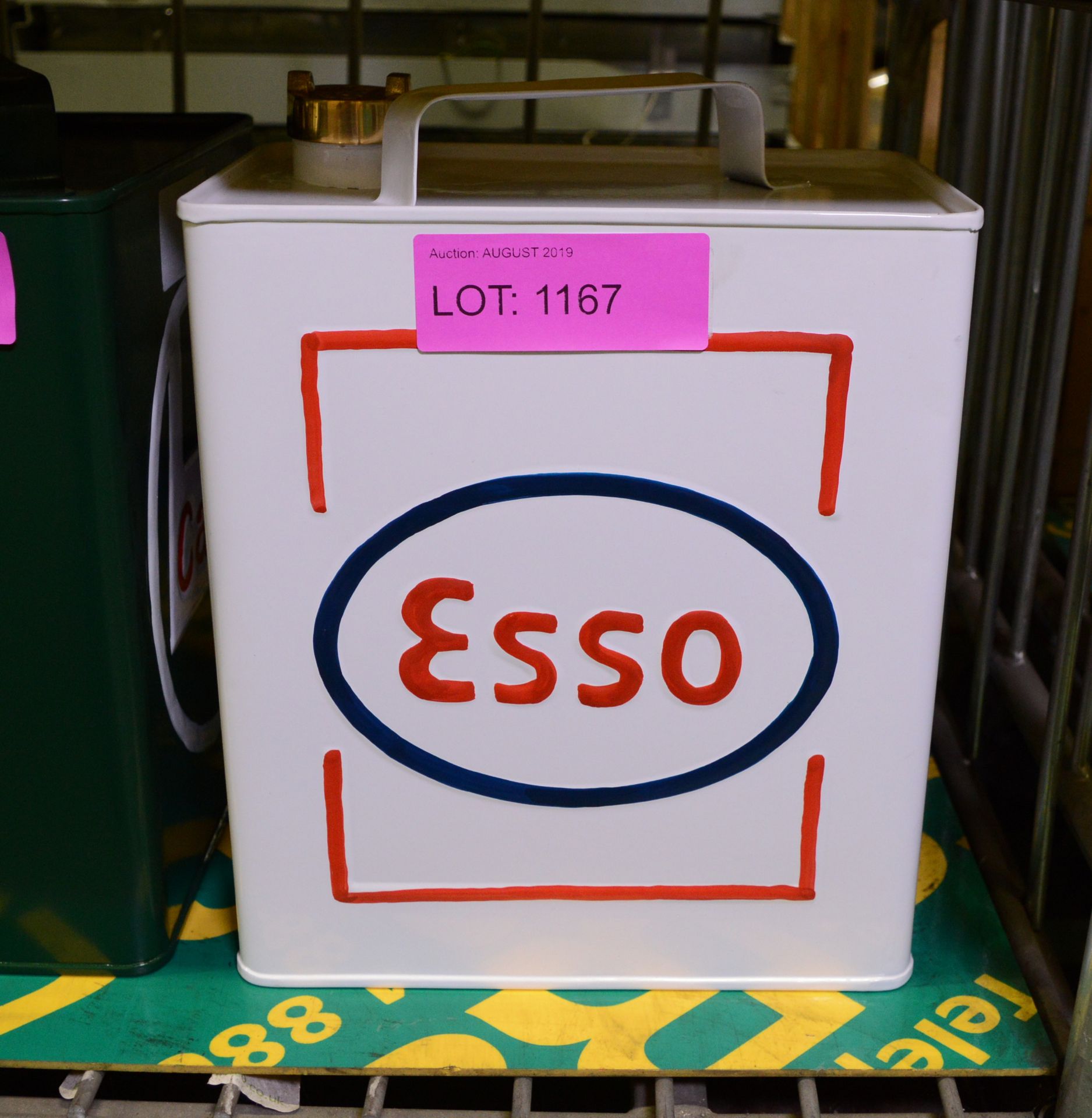 Rectangular Esso Oil Can.