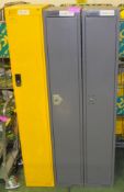 3x Metal Lockers single Door