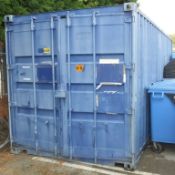 20ft ISO Container - Lengths of wood inside - £5+VAT lift out charge applied to this lot