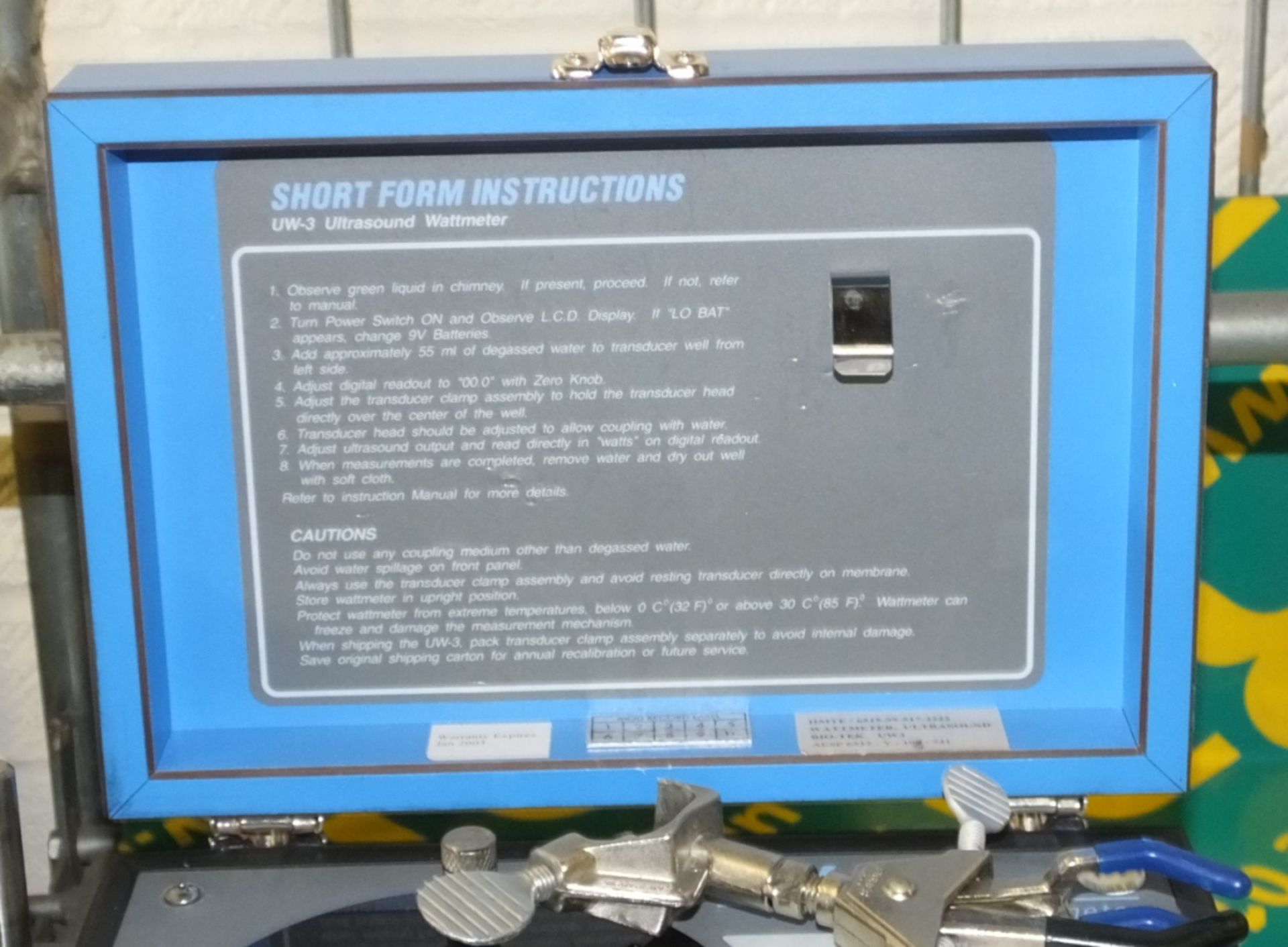 BIO -Tek UW-3 Ultrasound Wattmeter - Image 2 of 3