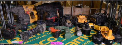 Various Battery Operated Power Tools.