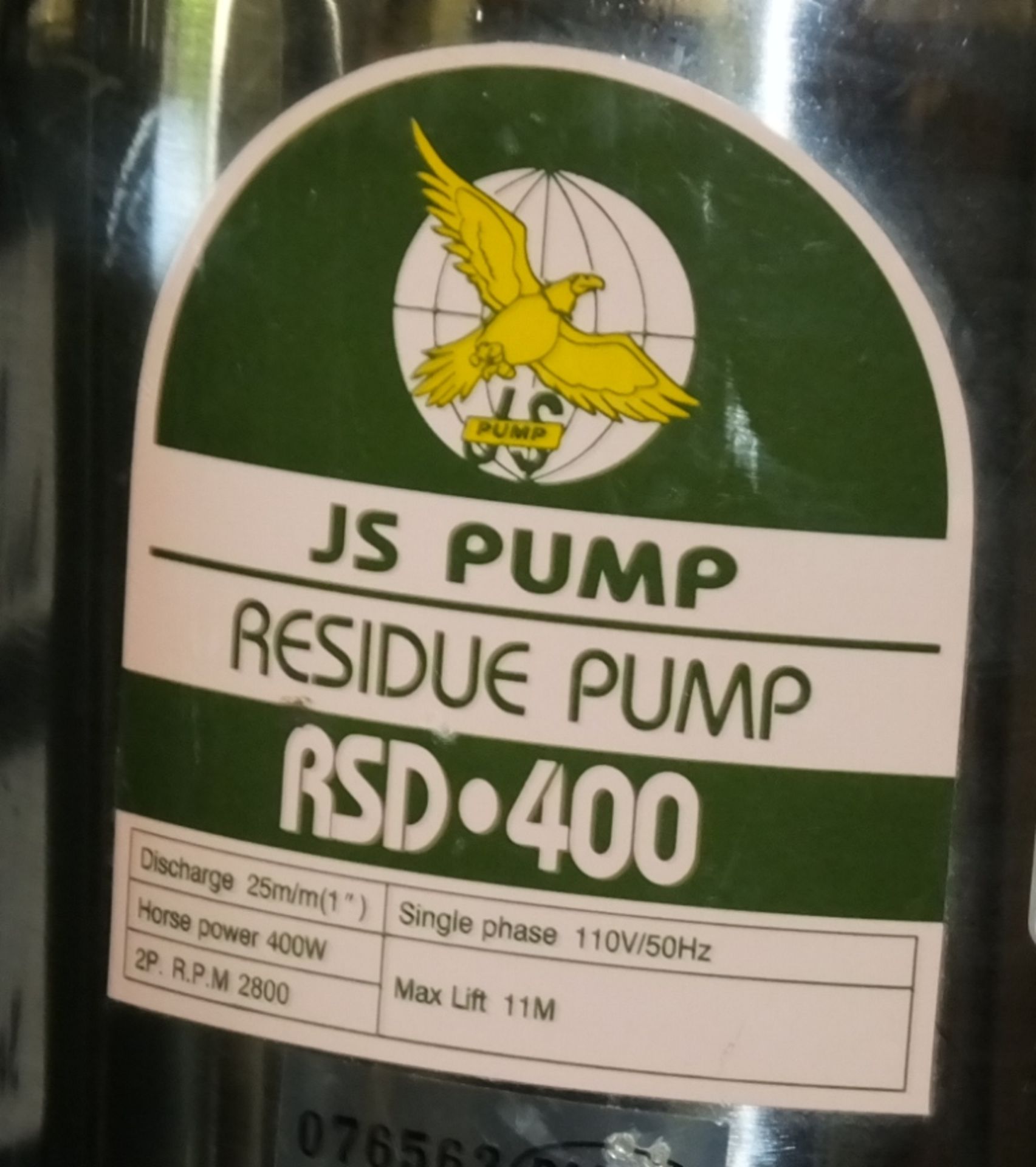 JS Pump Residue Pump RSD-400 - Image 2 of 2