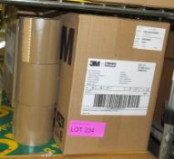 3M Scotch Box Sealing Brown Tape 100mm x 66m 18 Per Box - 2 boxes