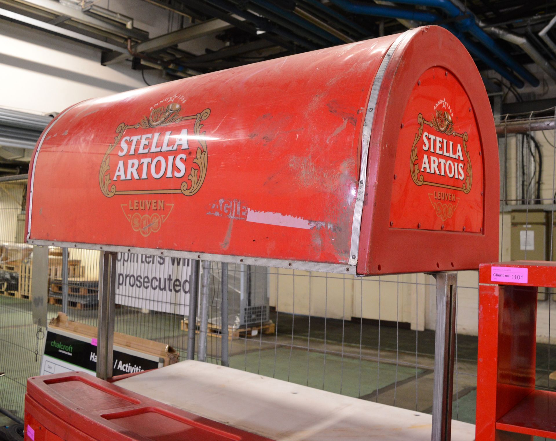 Stella Artois Bar with Canopy - Not refrigerated. - Image 2 of 4