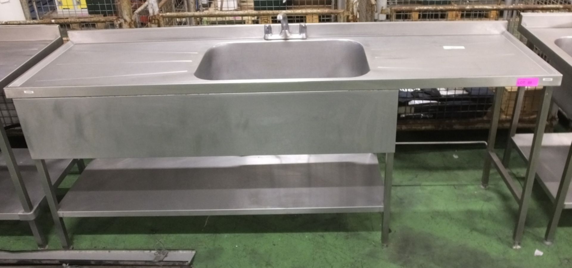 Single Sink Unit Stainless Steel L2300 x W650 x H940mm