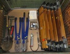 Hand tools, Crawler boards, Bolt Cutter, Regulator,