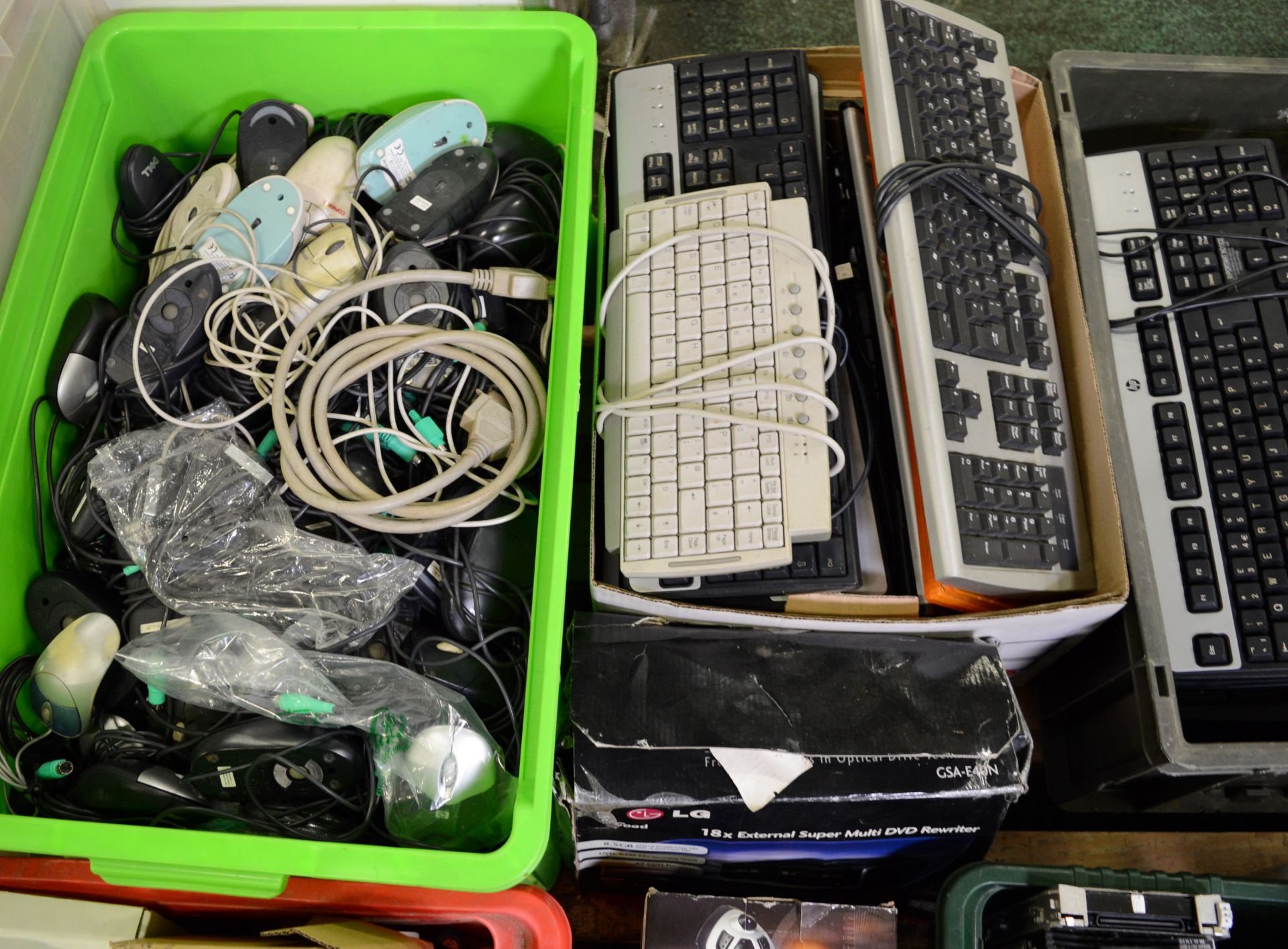 Pallet of Computer Peripherals inc Keyboards, Mice, Joystick, Hard Drives. - Image 2 of 5