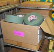 Scapa Cloth Adhesive Tape - Olive Green - 16 Rolls Per Box - 2 boxes