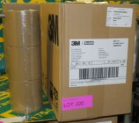 3M Scotch Box Sealing Brown Tape 100mm x 66m 18 Per Box - 2 boxes