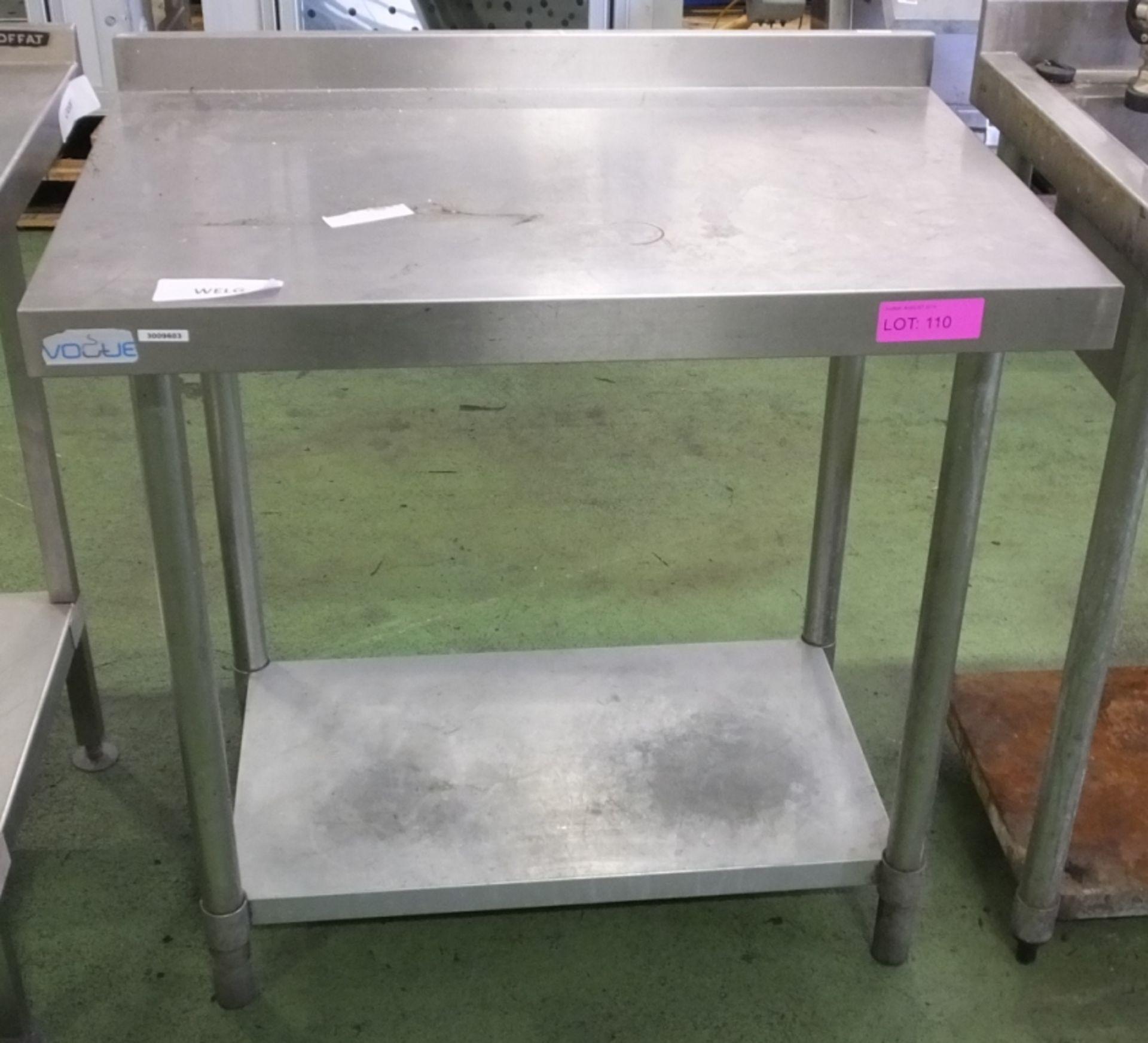 Vogue Prep-Table Stainless Steel L900 x W600 x H920mm