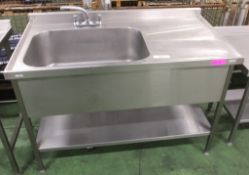 Single Sink Unit Stainless Steel L1380 x W780 x H950mm