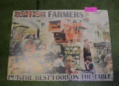 British Farmers Tin Sign 700 x 500mm - Some scratches.