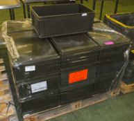 16x Heavy Duty plastic stackable boxes