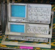2x GW Instek GOS-6112 Oscilloscopes 100MHz