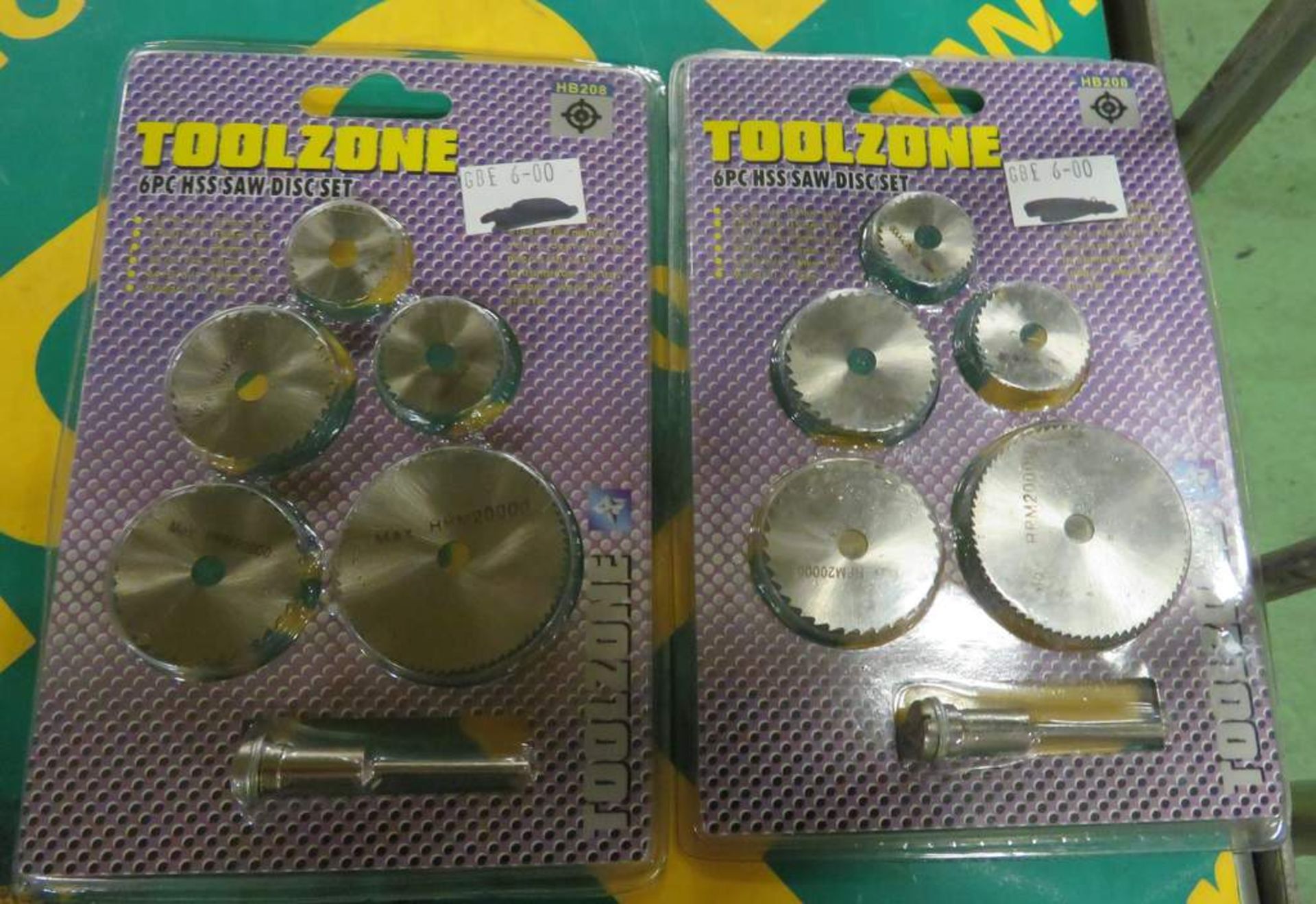 2x Tool Zone 6pc HSS Saw Disc Sets