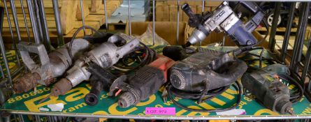 Various Heavy Duty Electric Drills.