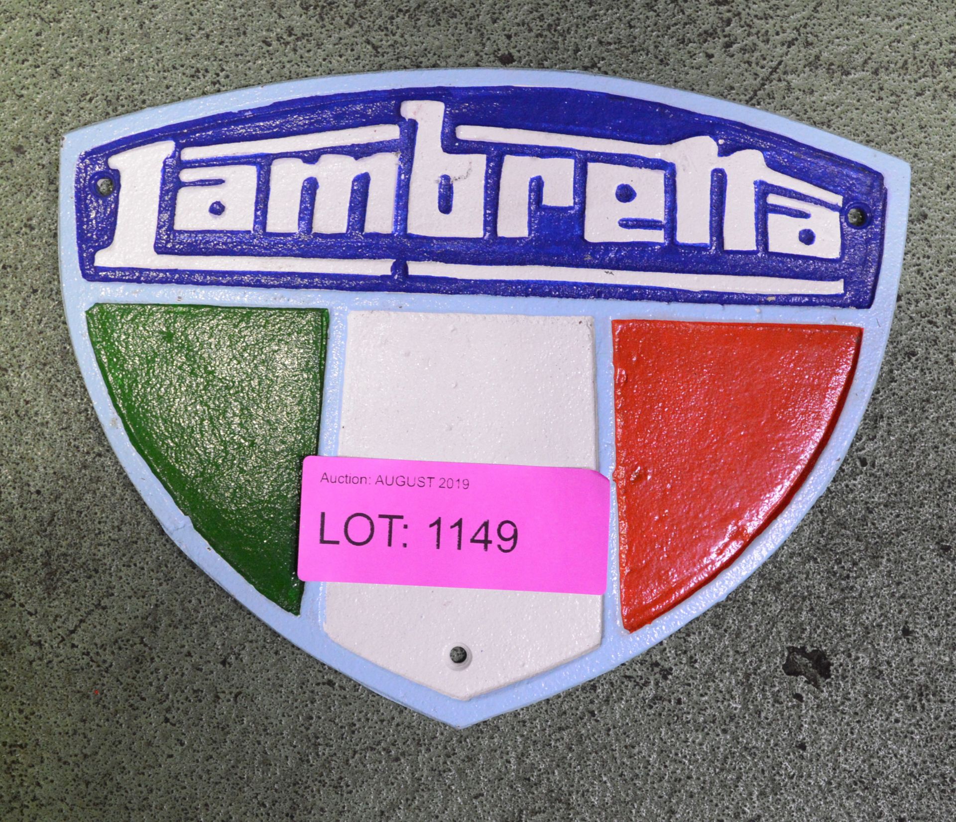 Lambretta Cast Sign.