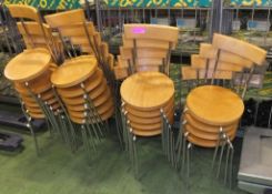 21x Round Seat dining chairs
