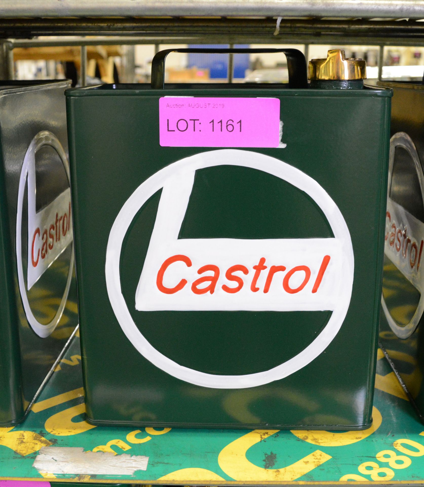 Castrol Oil Can with Brass Lid.