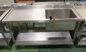 Moffat Steel Deep Single Sink Unit L1500 x W650 x H940mm