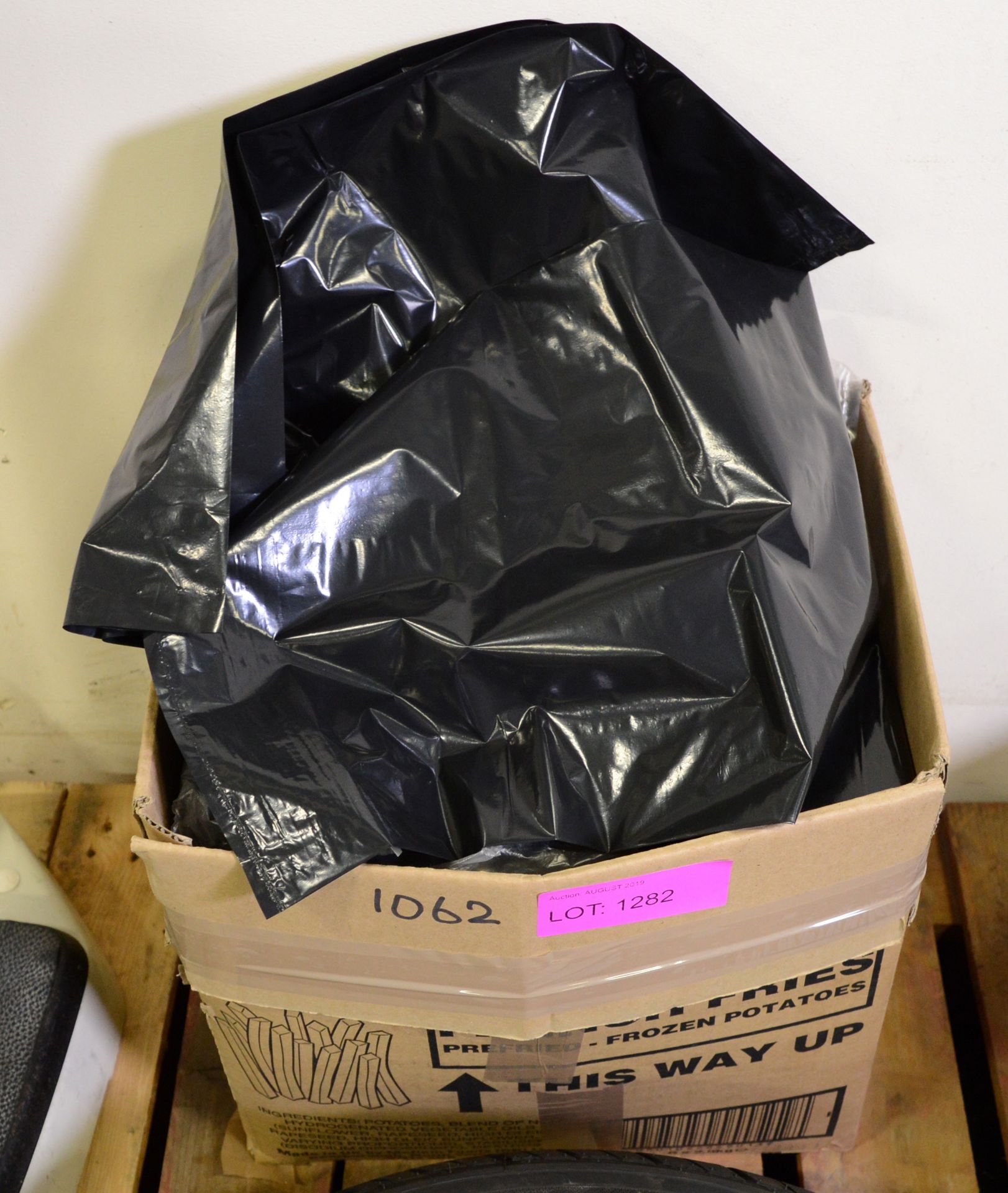 Small Black Polythene Bags 24" x 12".