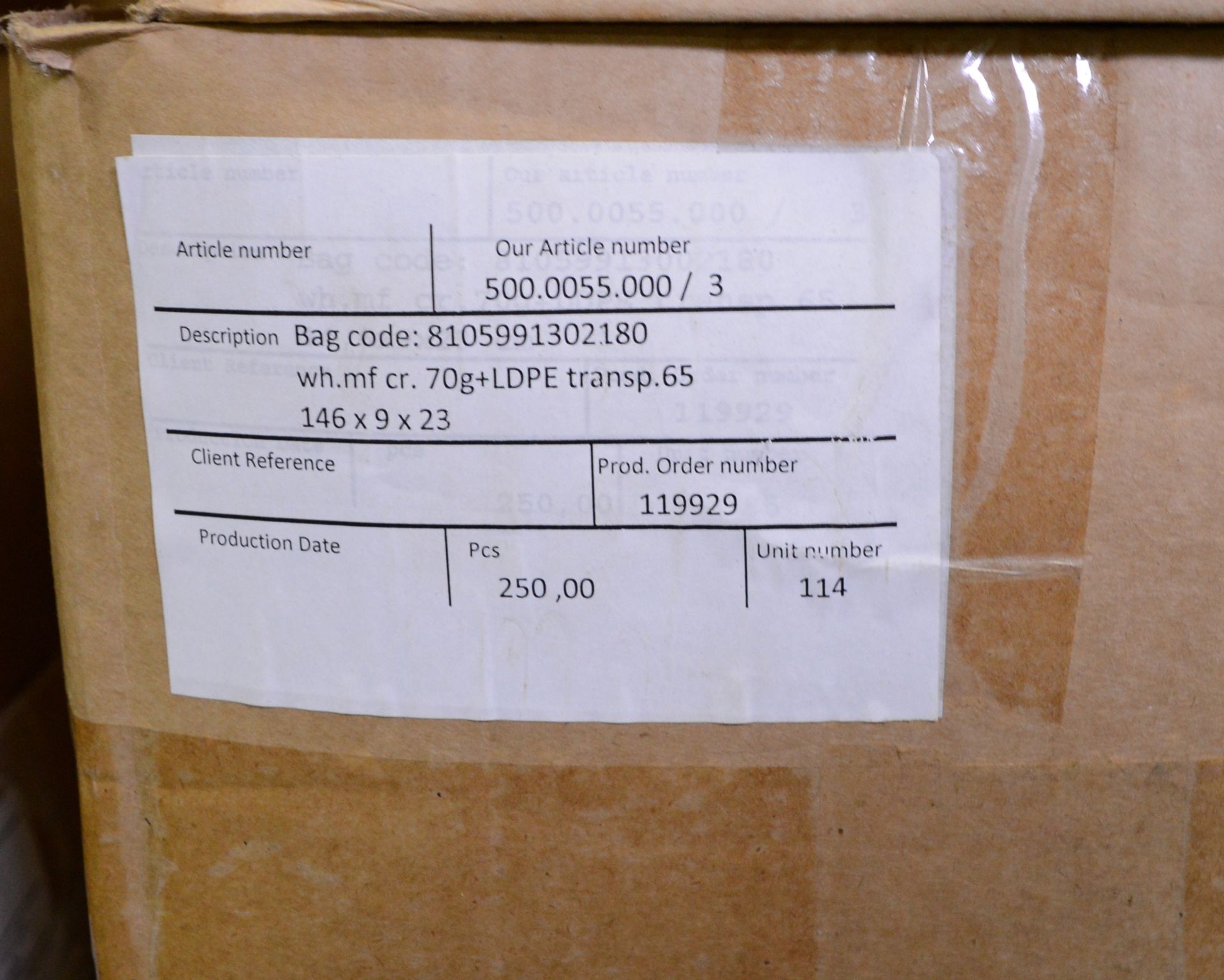 15x Boxes of Sick Bags - 250 per box. - Image 2 of 3