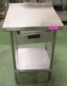 Moffat Small Steel Preperation Table With Draw L600 x W650 x H890mm